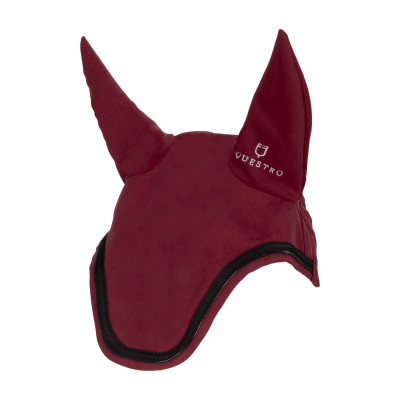 Bonnet anti-mouches en tissu technique stretch avec logo collection Elegance Equestro Bordeaux