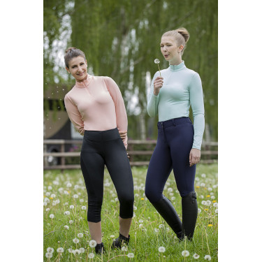 Legging 3/4 Mesh Style fond silicone HKM Legging 3/4 Mesh Style fond silicone HKM