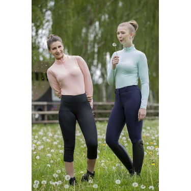 Legging 3/4 Mesh Style fond silicone HKM Legging 3/4 Mesh Style fond silicone HKM