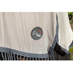 Couverture anti-mouches Fringes Stylec.amovible HKM Argenté / gris