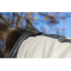 Couverture anti-mouches Fringes Style couvre-cou amovible HKM Argenté / gris