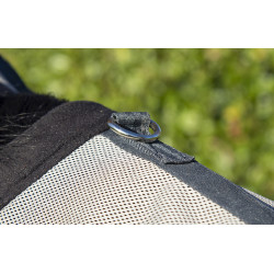 Couverture anti-mouches Fringes Style couvre-cou amovible HKM Argenté / gris