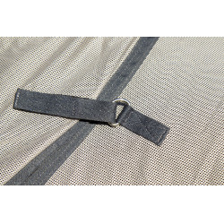 Couverture anti-mouches Fringes Style couvre-cou amovible HKM Argenté / gris