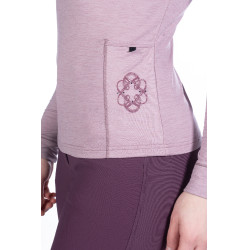 T-shirt manches longues col roulé Arctic Bay HKM Mauve Violet T-shirt manches longues col roulé Arctic Bay HKM Mauve Violet