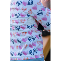 T-shirt fonctionnel Hearts Kids HKM Blanc / rose vif Motifs