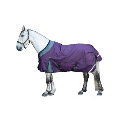 Couverture d'extérieur Liberty 1200D doub. lisse HKM Lie de vin / gris Violet Couverture d'extérieur Liberty 1200D doub. lisse HKM Lie de vin / gris Violet