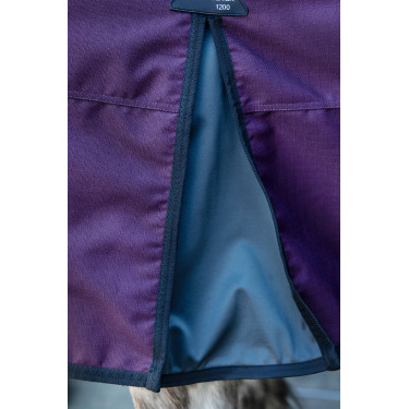Couverture d'extérieur Liberty 1200D doub. lisse HKM Lie de vin / gris Violet Couverture d'extérieur Liberty 1200D doub. lisse HKM Lie de vin / gris Violet