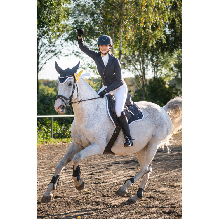 Voile Anti-mouches Pour Poney HKM – Marron Et Or – Occasion (léger Délavage)