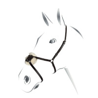 Bride avec muserolle mexicaine Equestro Noir