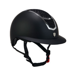 Casque Eclipse avec strass et visière large (3 rembourrages) Equestro