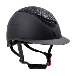 Casque femme Galaxy avec visière large et strass Equestro