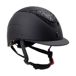 Casque femme Galaxy avec visière étroite et strass Equestro