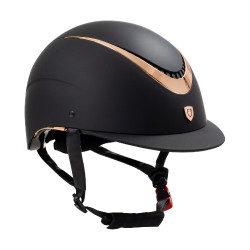 Casque unisex avec cadre brillant Galaxy Equestro Noir / rose gold brillant