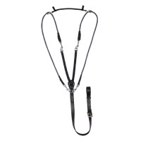 Chambon en cuir de veau italien et nylon Acavallo Noir