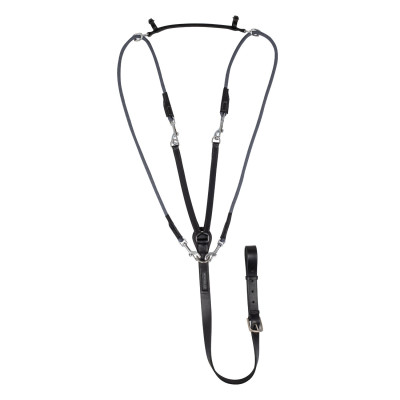 Chambon en cuir de veau italien et nylon Acavallo Noir