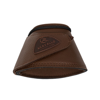 Cloches en cuir écologique avec fermeture velcro Acavallo Marron foncé