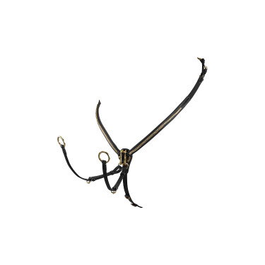 Collier de chasse en cuir avec clincher en laiton Equestro Collier de chasse en cuir avec clincher en laiton Equestro