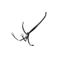 Collier de chasse obstacle en cuir Equestro Noir