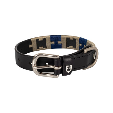 Collier pour chien en cuir avec motif géométrique Polo H Equestro Collier pour chien en cuir avec motif géométrique Polo H Equestro