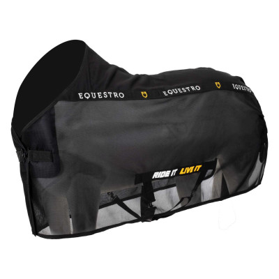 Couverture anti-mouches en maille collection Scuderia Equestro Noir