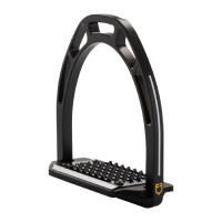 Étriers en aluminium avec plancher incliné Pro HPS Equestro Noir Étriers en aluminium avec plancher incliné Pro HPS Equestro Noir