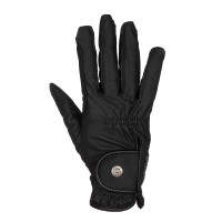 Gants unisex en cuir synthétique doux avec fermeture velcro Equestro Noir Gants unisex en cuir synthétique doux avec fermeture velcro Equestro Noir