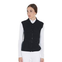 Gilet ajusté en tissu technique femme Equestro Noir Gilet ajusté en tissu technique femme Equestro Noir