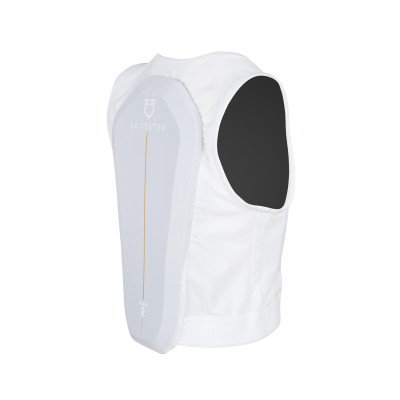 Gilet de protection niveau 2 avec poitrine rembourrée enfant Equestro Blanc