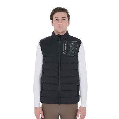 Gilet en tissu stretch avec patch en silicone homme Equestro Noir