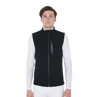 Gilet softshell homme respirant et imperméable Equestro Noir