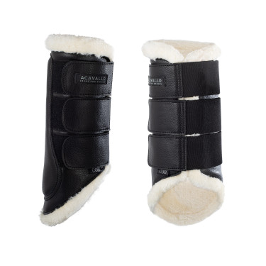 Guêtres arrière en cuir écologique avec triple fermeture velcro Acavallo Guêtres arrière en cuir écologique avec triple fermeture velcro Acavallo