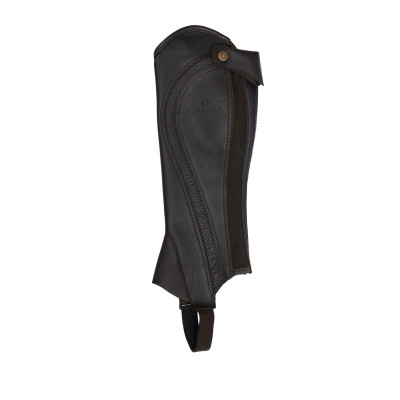 Mini-chaps en cuir perforé unisex pour un confort maximal Salisbury Equestro Noir