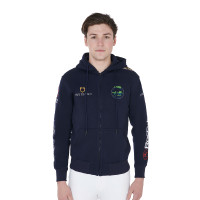 Sweat à capuche avec multi-logo homme Equestro Marine