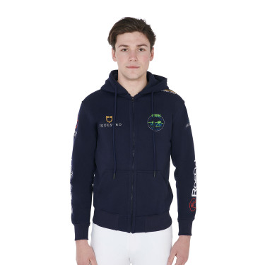 Sweat à capuche avec multi-logo homme Equestro Sweat à capuche avec multi-logo homme Equestro
