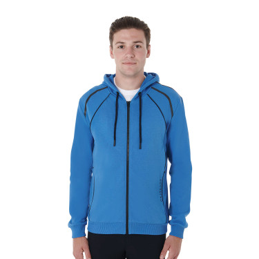 Sweat à capuche en coton avec fermeture éclair homme Equestro Sweat à capuche en coton avec fermeture éclair homme Equestro