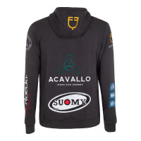 Sweat à capuche homme avec multi-logo Equestro Asphalte Gris Sweat à capuche homme avec multi-logo Equestro Asphalte Gris