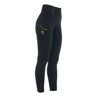 Legging ajustés femme avec grip complet Classic Equestro Citron