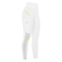 Legging ajusté femme avec inserts en micro-mesh Equestro Blanc Legging ajusté femme avec inserts en micro-mesh Equestro Blanc