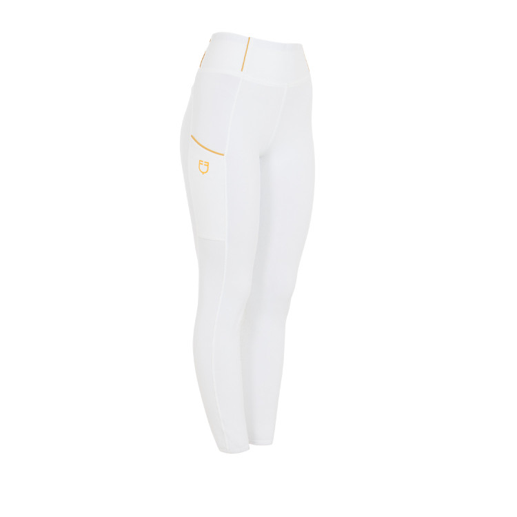 Legging fille cintré avec grip et logo Equestro Legging fille cintré avec grip et logo Equestro