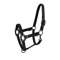Licol en nylon avec longe Elegance Equestro Noir Licol en nylon avec longe Elegance Equestro Noir