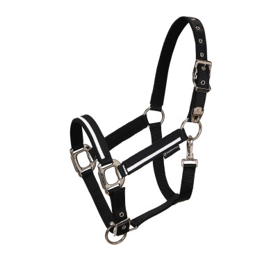 Licol en nylon White Trim Equestro Noir / noir