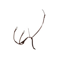 Martingale à collier en cuir Melanie avec fourchette élastique Equestro Marron foncé Martingale à collier en cuir Melanie avec fourchette élastique Equestro Marron foncé