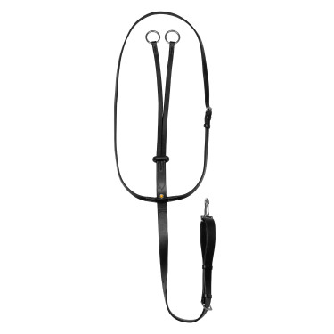 Martingale en cuir avec surpiqûres argentées Equestro Martingale en cuir avec surpiqûres argentées Equestro