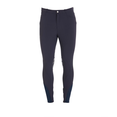 Pantalon avec grip genou homme en tissu technique Equestro Noir