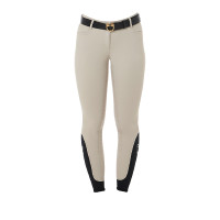 Pantalon femme avec grip intégral Aria en tissu technique Equestro Oxford tan Rose