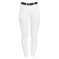 Pantalon femme avec grip genou en tissu technique Clio Equestro Blanc