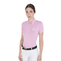 Polo d'entraînement ajusté en tissu respirant femme Equestro Lilas