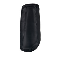 Guêtres de cross en néoprène et cuir perforé Airflow Equestro Noir