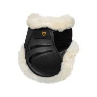 Protège-boulets pour jeunes chevaux en TPU et mouton synthétique Ruby Equestro Noir