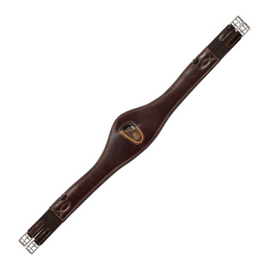 Sangle anatomique obstacle en cuir de veau Acavallo Marron foncé